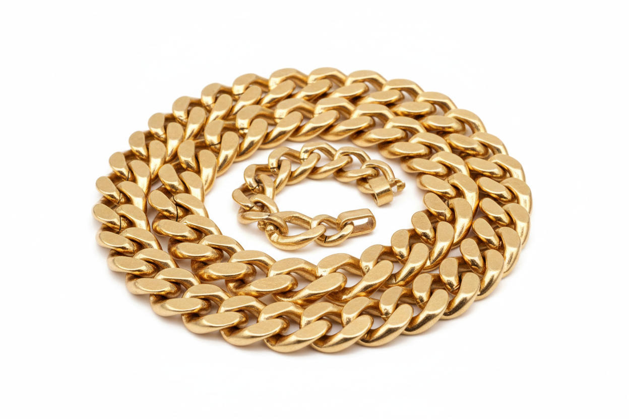14K Gold-Tone Cuban Link Necklace